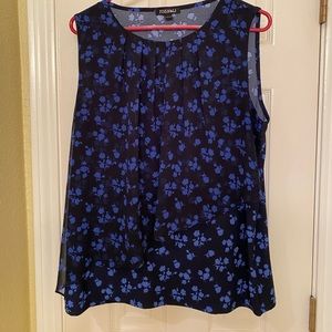 Used but in excellent condition. Blue/black sleeveless top. Size large.
